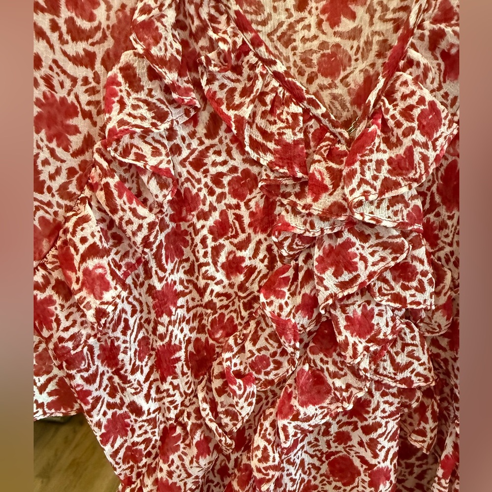 Misa Los Angeles Floral Red Print Maxi Dress - Picture 5 of 6